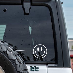 Smiley Face Decal, Simple cute sticker