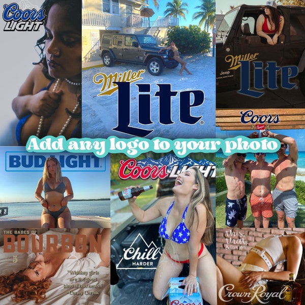 Tik Tok Beer Poster, Energy Drink Poster Personalized Drink Image, Add a Beer logo to your picture, Add Any logo to your Photo