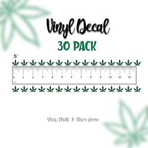 40 Pack of tiny Marijuana Leaf Sticker, Pot Leaf, Stoner, Gift, Rolling Tray Sticker, Vinyl, Decal, Rolling Tray Accessories