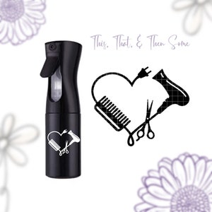 Hairstylist Decal, Comb and Scissors, Cosmetologist, Hair Dryer, Laptop Decal, Monogram Decal, Car Decal, Vinyl Stickers