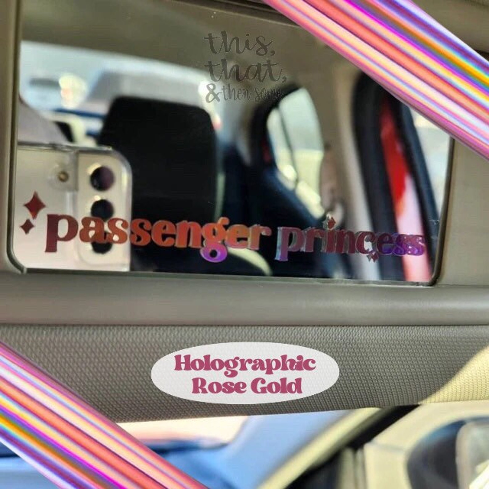 Passenger Princess Visor/ Rearview Mirror Vinyl Decal Sticker Etsy