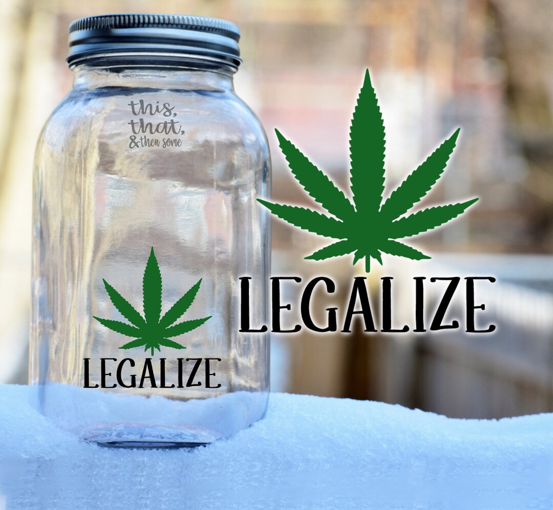 Legalize Regulate Sticker Legalize Pot Leaf Sticker: Glossy Waterproof Vinyl Decal - Etsy