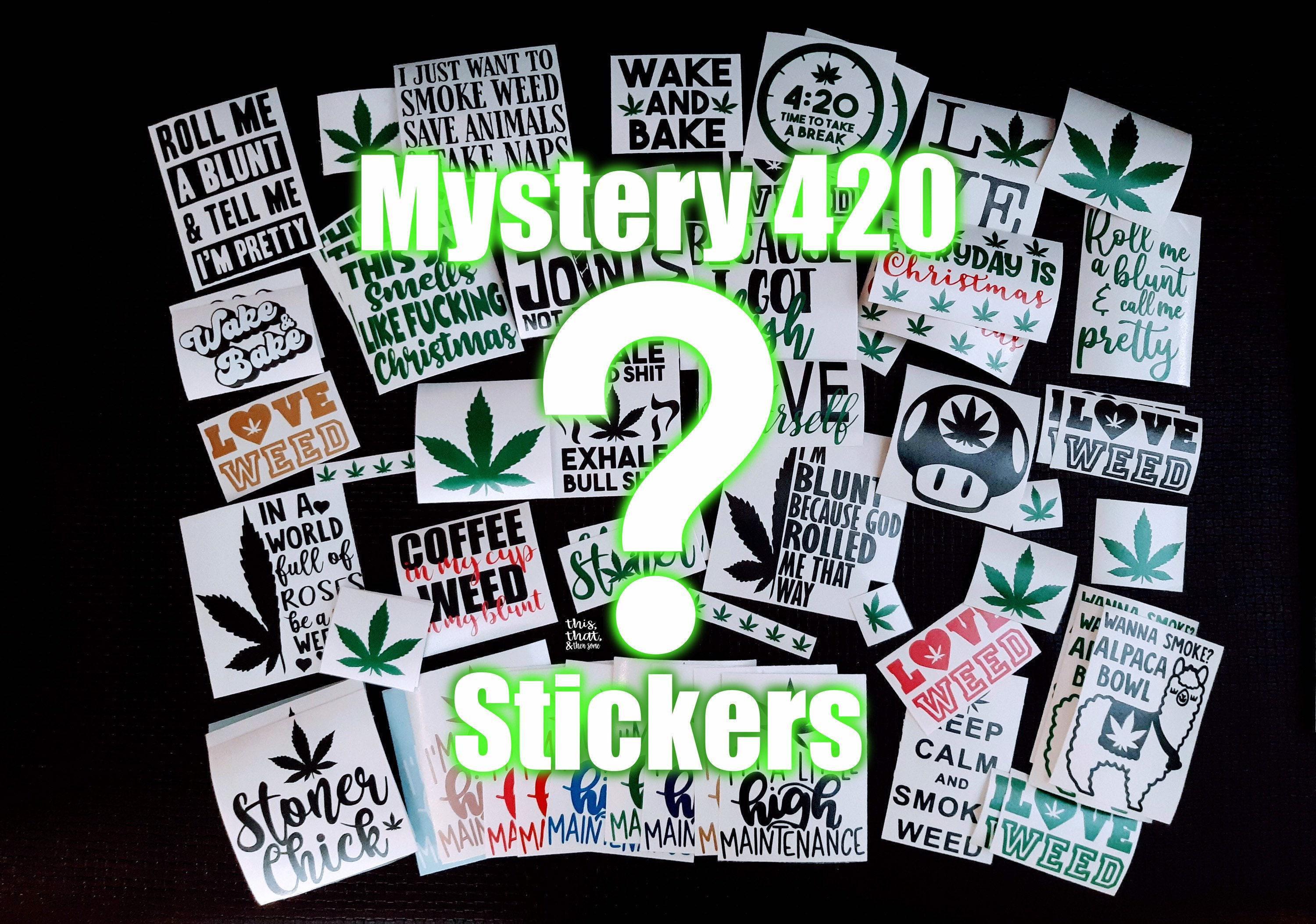 Mystery 420 Sticker Pack, 420 Pot Decal, Marijuana Vinyl, Stoner Gift ...