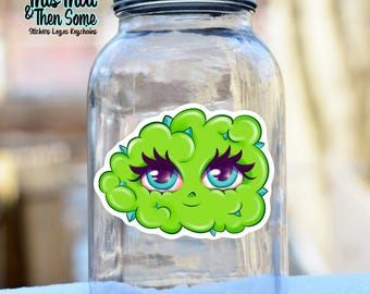 Holo Girly Stoner Sticker, Cute Stoner Decal, Gifts for Stoners