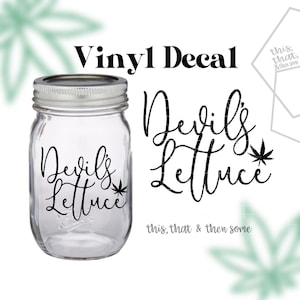 Devils Lettuce Weed 420 Sticker 4", 420 Pot Decal, Marijuana Vinyl, Stoner Gift, Rolling Tray Accessories