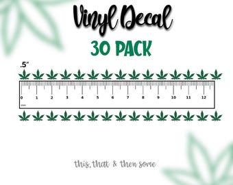 40 Pack of tiny Marijuana Leaf Sticker, Pot Leaf, Stoner, Gift, Rolling Tray Sticker, Vinyl, Decal, Rolling Tray Accessories