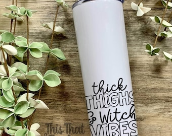 Witch Vibes Sticker: Spooky Girl Decal, Waterproof Glossy Sticker