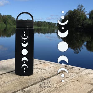 Moon Phase, Vinyl Decal Sticker, Cute, Water Bottle, Car Decal, Girly Gift, Wall Decal