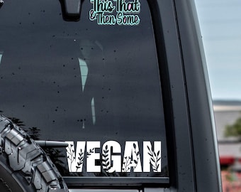 Vegan Vinyl Decal: Plant-Based Car Sticker, Waterproof & Weatherproof