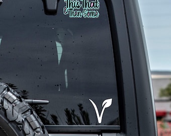 Vegan Vinyl Decal: Plant Based Car Sticker