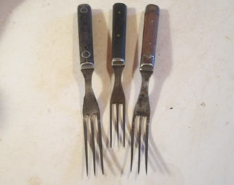 THREE Older Vintage or Antique Forks Three Tine Civil War Type 8825