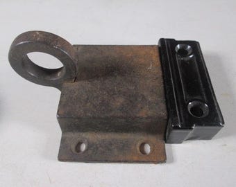 Antique Door Latch Part Cast Iron Shabby Vintage Barn Shed Cabin Garage Out House Door Laundry Chute Hatch w/ Married Keep 6197