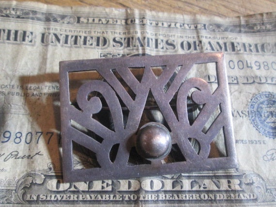 Taxco Sterling Art Deco Era Pin Brooch 980 Silver… - image 2