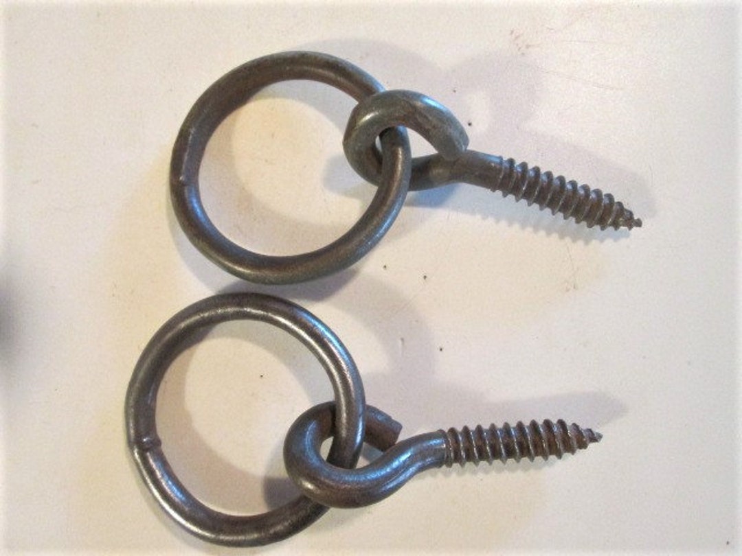 Pair of Vintage Iron Tether Ring Hitching Post Antique Drop - Etsy