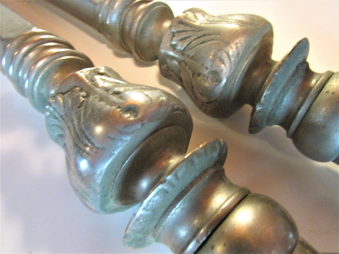 Early 1900s Vintage Antique Sink Legs Nickel Plated Brass Etsy