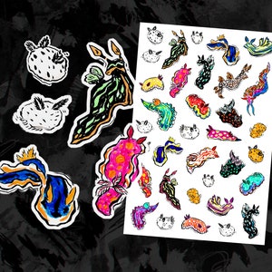 sea slug sticker sheet