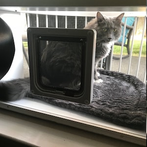 Cat Solarium-The Penthouse Package Cat Window Box.  This catio has everything except the weather insert. This a great easily installed catio