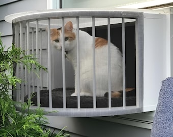 Cat Solarium Conservatory Package: Window Catio with Perch & Weather Enclosure