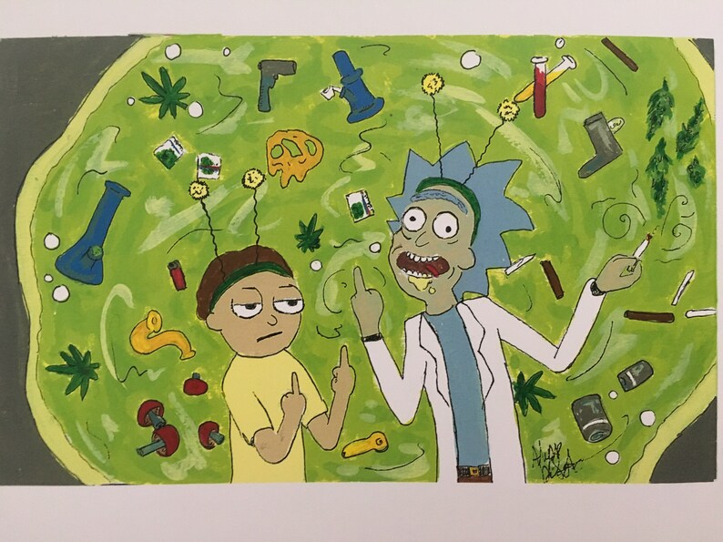 Trippy Stoner Rick And Morty Drawings ~ Drawing Tutorial Easy