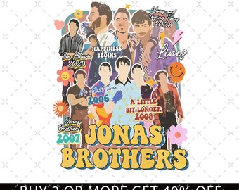 Jonas Brothers Vintage PNG, Jonas Brothers Tour SVG, Concert 2023 Retro Unisex Gift, Jonas Retro 90's FIles, Jonas Brothers Tour 6