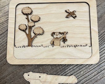 Custom Duck hunt wooden diorama