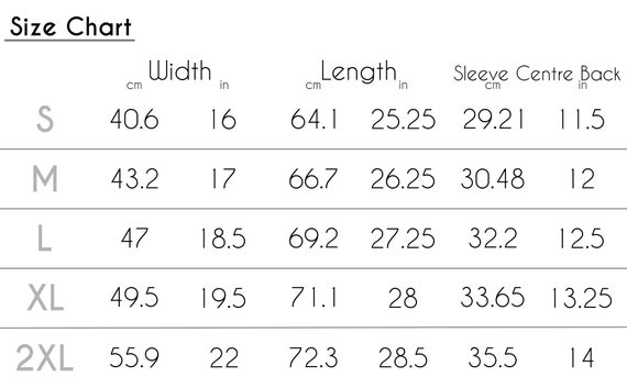 Deer Stags Size Chart