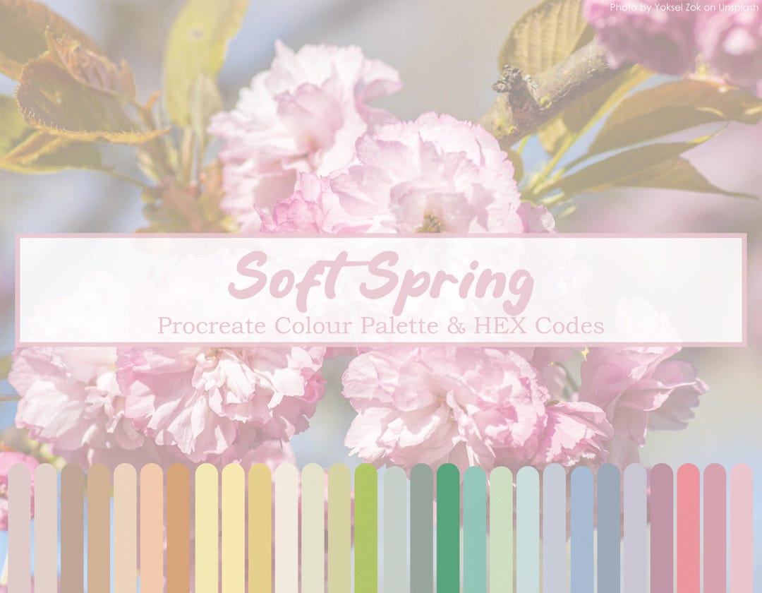 Pro Create Spring Color Palette Soft Spring Procreate Colour Palette. Color Swatches, Illustration ...