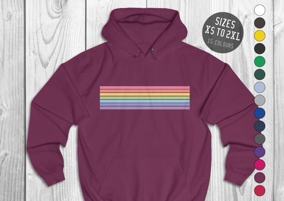 pastel rainbow hoodie