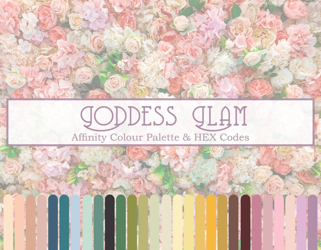 Goddess Glam Affinity Colour Palette. Color Swatches, Illustration ...