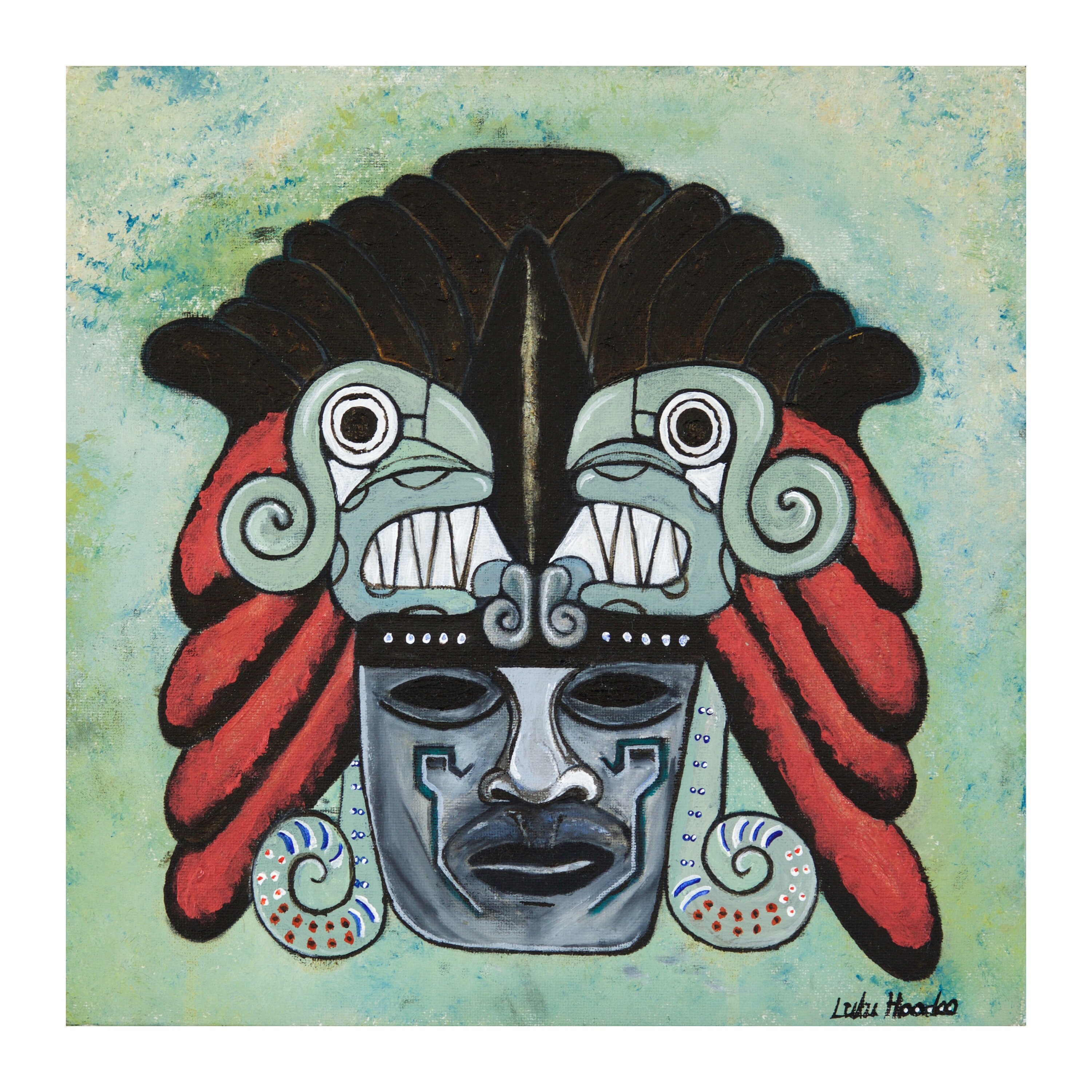 Mascara De Guerrero Azteca Etsy