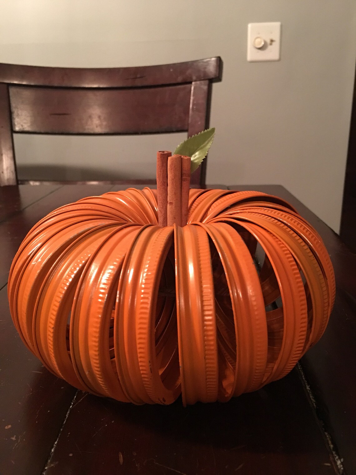 Large Mason Jar Lid Pumpkin Etsy