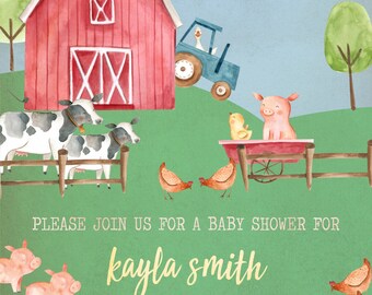 Farm Baby Shower Invitation