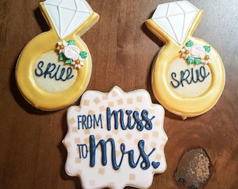 1 Dozen Bridal Shower Cookies