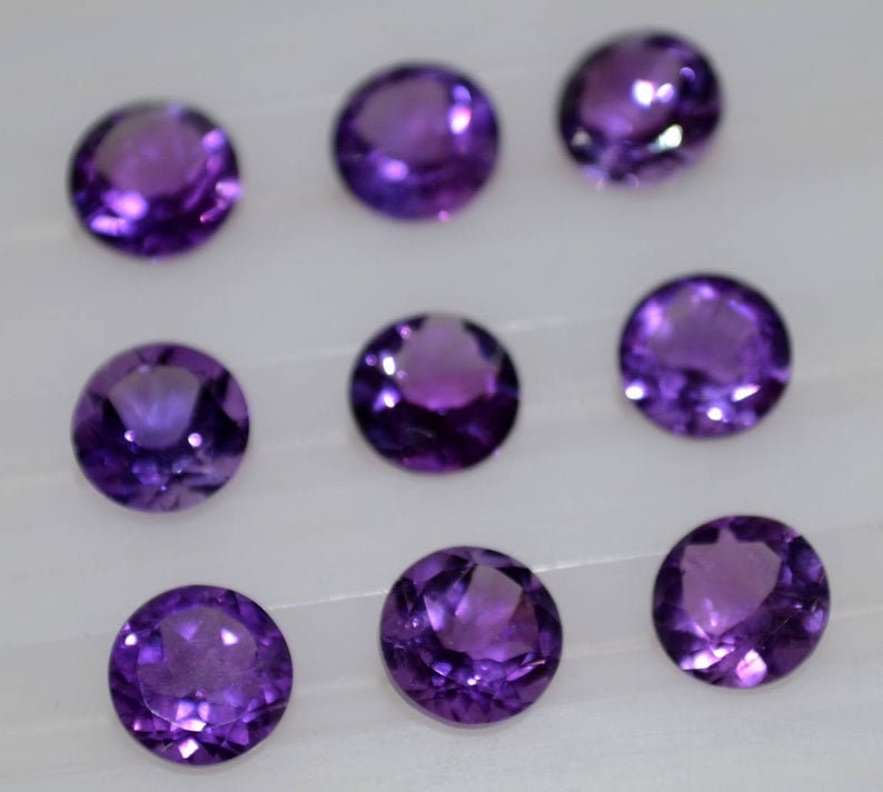 Améthyste violette naturelle Pierre précieuse taillée à Etsy France