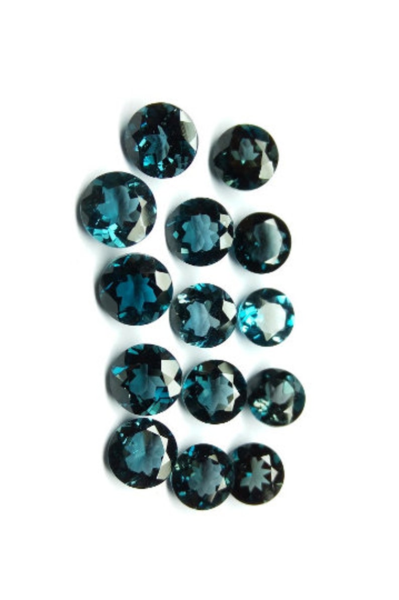 Natural London Blue Topaz Round Cut Gemstone Wholesale Calibrated Size 3mm To 8mm Blue Topaz Round VS Clarity Loose Gemstone