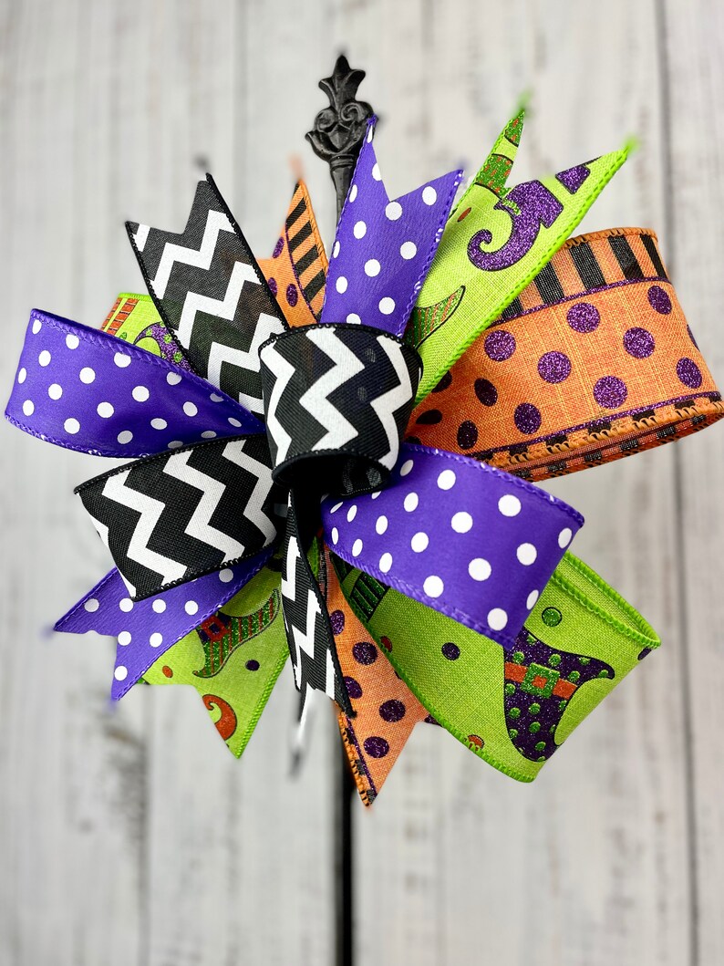 Halloween Bow Halloween Wreath Bow Wreath Embellishment Etsy