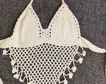 Girls crotchet halter tops