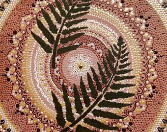 Postcard fern mandala