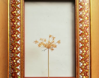 Hand-painted wooden picture frame 15 cm x 20 cm