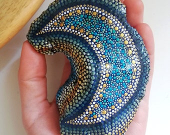 Hand painted moon stone
