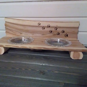 Cat feeding station Glass bowls Dog Feeding station