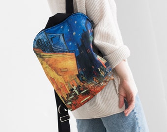 Canvas Backpack with van Gogh Cafe at night artwork print | Multiple sizes