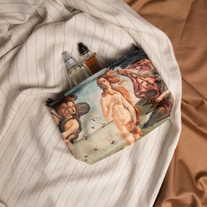 Boho cosmetic bag | The birth of Venus by Sandro Botticelli | Classic art accessories and gifts