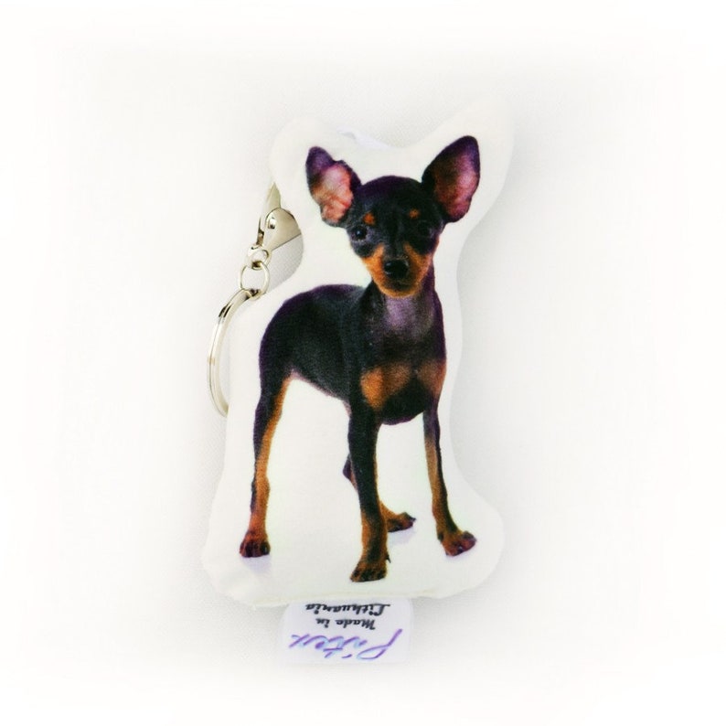 Personalized gift plush Keychain with cat PHOTO custom dog pet photo print stuffed keychain