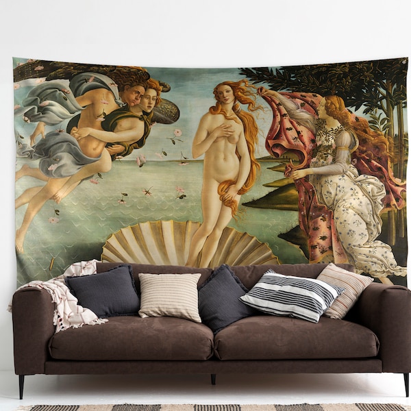 Renaissance tapestry | Birth of Venus Sandro Botticelli | Boho room decor | Unique art decor gifts