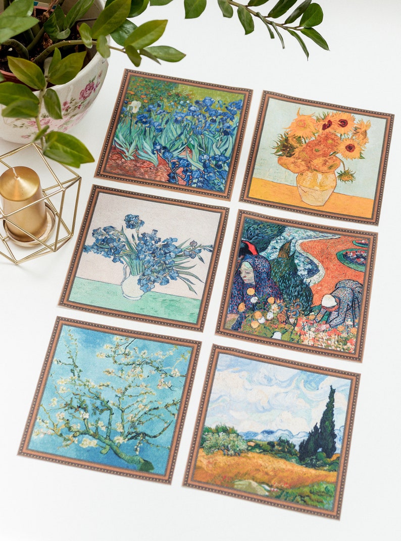 Fabric Table Mats Vincent Van Gogh Placemats Set of 6 Pcs. Etsy