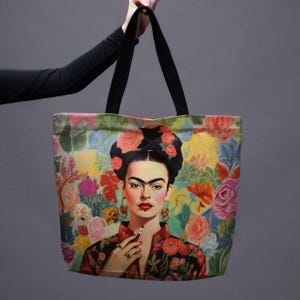 Eklektische Tragetasche | Frida Kahlo | Einzigartige Kunst Accessoires und Geschenke