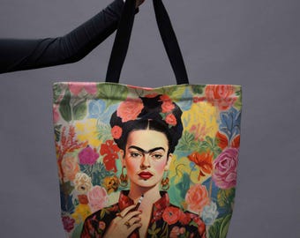 Eclectic Tote bag | Frida Kahlo | Unique art accessories and gifts