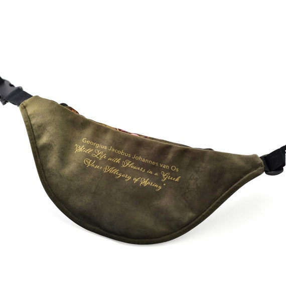 Dunkle Blumen Hüfttasche, weiche Samt Gürteltasche, Jan van Os