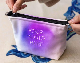 Custom makeup bag with your own design | Different sizes | Personalized cosmetic bag